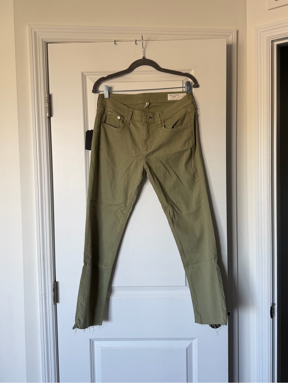 rag & bone Olive Green Ankle-Dre Jeans